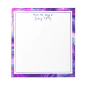 Aangepaste Paarse en blauwe Abstracte kunst Notitieblok (Voorkant)