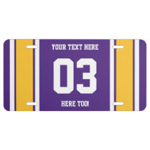 Aangepaste Paarse en gouden sportstripes