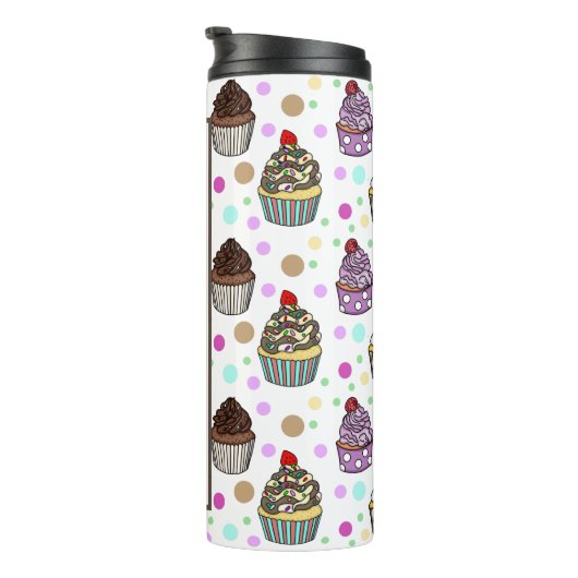 Aangepaste Paarse en roze koekjes Thermosbeker (Geroteerd rechts)