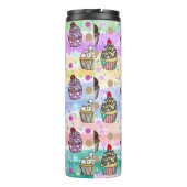 Aangepaste Paarse en roze koekjes Thermosbeker (Achterkant)