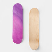 Aangepaste Paarse en roze Waterverf Skateboard (Voorkant)