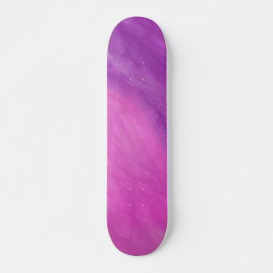 Aangepaste Paarse en roze Waterverf Skateboard