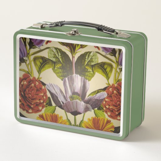 aangepaste Paarse Flower Metal Lunch Box (Voorkant)