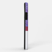 Aangepaste Paarse glitter, roze gedrukte knop Case-Mate iPhone Case (Achterkant/rechts)