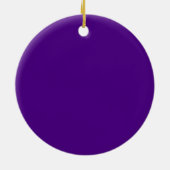 Aangepaste Paarse Glitter Side Ornament (Achterkant)