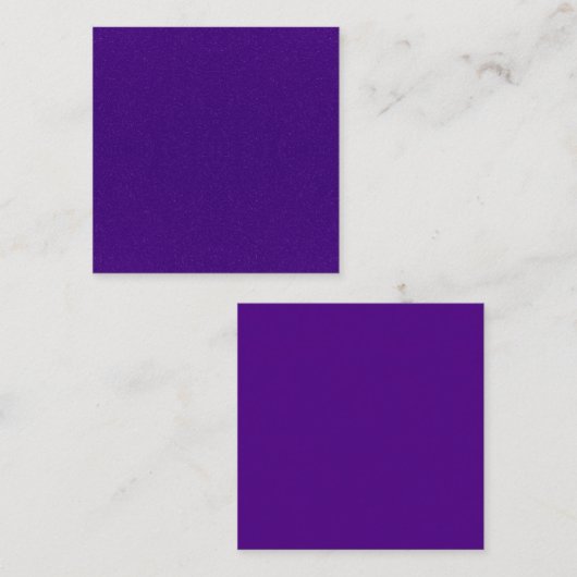 Aangepaste Paarse Glitter Square Visitekaartje (Voorkant / Achterkant)