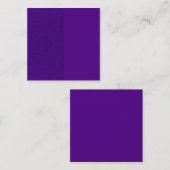 Aangepaste Paarse Glitter Stripe Vierkant Visiteka Vierkante Visitekaartje (Voorkant / Achterkant)