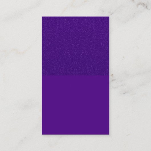 Aangepaste Paarse Glitter Top Visitekaartje (Voorkant)