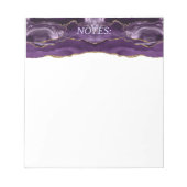 Aangepaste Paarse & Gold Agate Note Pad Notitieblok (Voorkant)