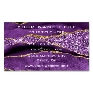 Aangepaste Paarse gouden magnetische visitekaartsj Magnetisch Visitekaartje