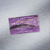 Aangepaste Paarse gouden magnetische visitekaartsj Magnetisch Visitekaartje (Voorbeeld)