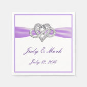 Aangepaste Paarse Infinity Heart Paper servetten (Voorkant)