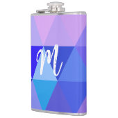 Aangepaste Paarse Kaleidoscoop driehoeksvorm Heupfles (Links)