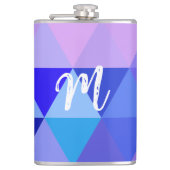 Aangepaste Paarse Kaleidoscoop driehoeksvorm Heupfles (Voorkant)