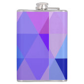 Aangepaste Paarse Kaleidoscoop driehoeksvorm Heupfles (Achterkant)