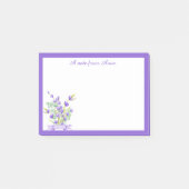 Aangepaste Paarse Lavendel Bloemen Post-it Notes (Voorkant)