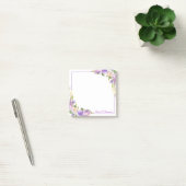 Aangepaste Paarse lavender Waterverf Floral Pos Post-it® Notes (Kantoor)