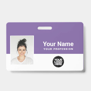 Aangepaste Paarse Logo voor werknemers Lanyard Bad Badge