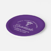 Aangepaste Paarse medische school afstudeerfeest Papieren Bordje (Gekanteld)