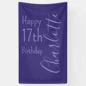 Aangepaste Paarse Modern Eenvoudig Chique Happy Bi Spandoek (Verticaal)