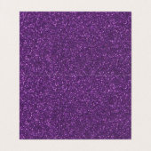Aangepaste paarse mousserende glitter visitekaartjes (Binnenkant ongevouwen)