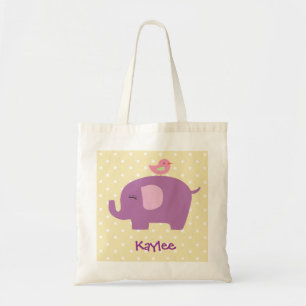 Aangepaste Paarse olifantenCanvas tas