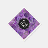 Aangepaste Paarse Paisley Pattern Partij Servetten (Hoek)