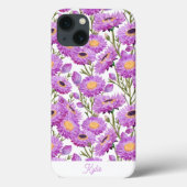Aangepaste Paarse papier madeliefjes bloemenbloeme Case-Mate iPhone Case (Achterkant)