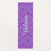 Aangepaste Paarse roze en Turquoise Mandala Yogamat (Voorkant)