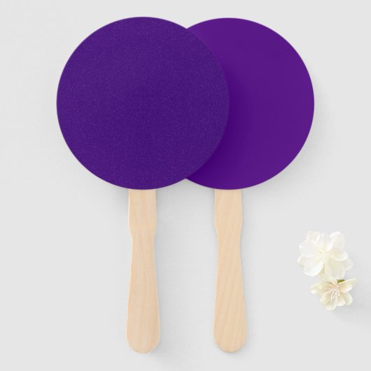 Aangepaste Paarse ruis handventilator set Handwaaier (Voorkant en achterkant)