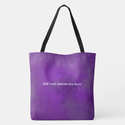 Aangepaste Paarse Sorority Black Art Tote Bag (Achterkant)