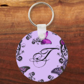 Aangepaste Paarse vlinders Sleutelhanger (Voorkant)