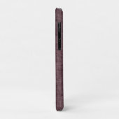 Aangepaste Paarse wijnbouw Rustic Linen Texture Case-Mate iPhone Case (Achterkant/links)