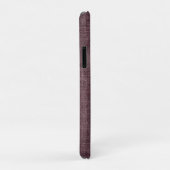 Aangepaste Paarse wijnbouw Rustic Linen Texture Case-Mate iPhone Case (Achterkant/rechts)