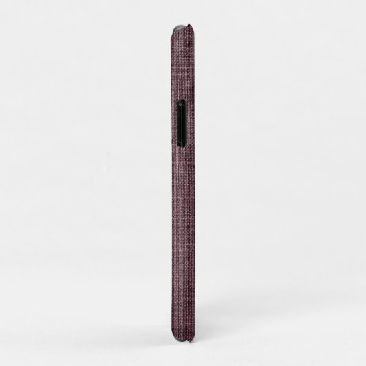 Aangepaste Paarse wijnbouw Rustic Linen Texture Case-Mate iPhone Case (Achterkant/rechts)