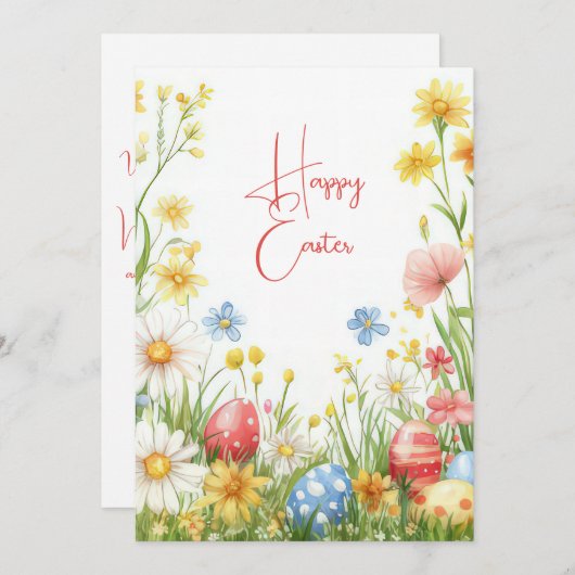 Aangepaste paaseieren met Kaart en paaseieren (Voorkant / Achterkant)