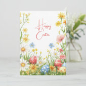 Aangepaste paaseieren met Kaart en paaseieren (Staand voorkant)