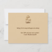 Aangepaste paddenstoel Hartelijk dank voor Visitek Kaart (Achterkant)