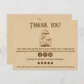 Aangepaste paddenstoel Hartelijk dank voor Visitek Kaart (Voorkant / Achterkant)