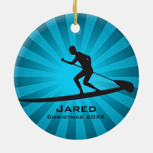 Aangepaste Paddleboarding Ornament (Achterkant)