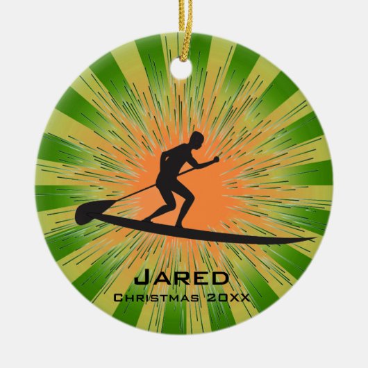 Aangepaste Paddleboarding Ornament (Voorkant)