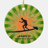 Aangepaste Paddleboarding Ornament (Achterkant)