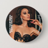 Aangepaste Pageant Button Pin - Kies uw maat (Voorkant)