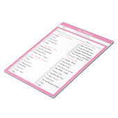 Aangepaste Pageant Packing Checklist voor Pageants Notitieblok (Schuin)