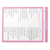 Aangepaste Pageant Packing Checklist voor Pageants Notitieblok (Voorkant)