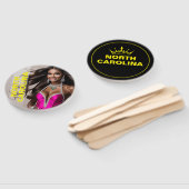 Aangepaste Pageant Paddle Fans - Crown Design Handwaaier (Niet-gemonteerd)