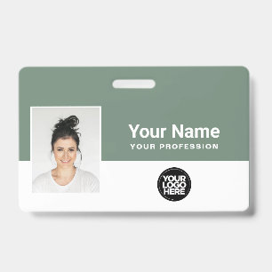 Aangepaste pagina Groene Logo voor werknemer Naam Badge