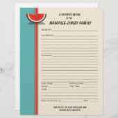 Aangepaste pagina Watermeloenen plakje (Voorkant / Achterkant)