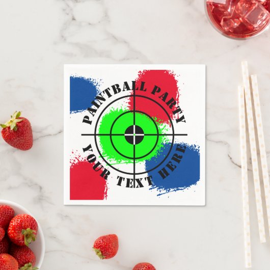 Aangepaste paintball Verjaardag partij verf spatte Servet (Insitu)