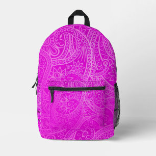 Aangepaste Paisley Magenta Kleurrijk Patroon Esthe Bedrukte Rugzak